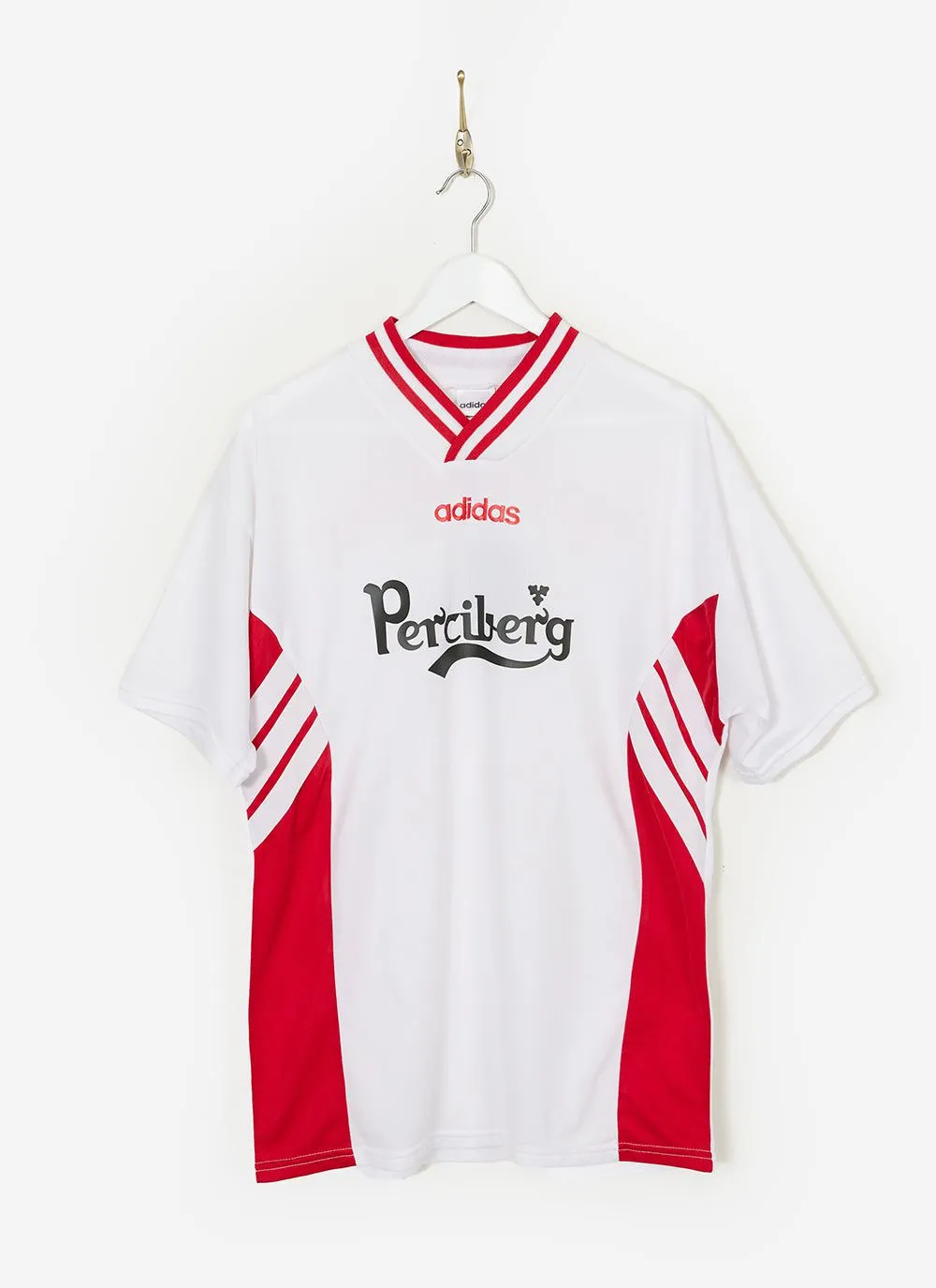 90s Adidas Shirt #39 | Percival x Classic Football Shirts | White with Red