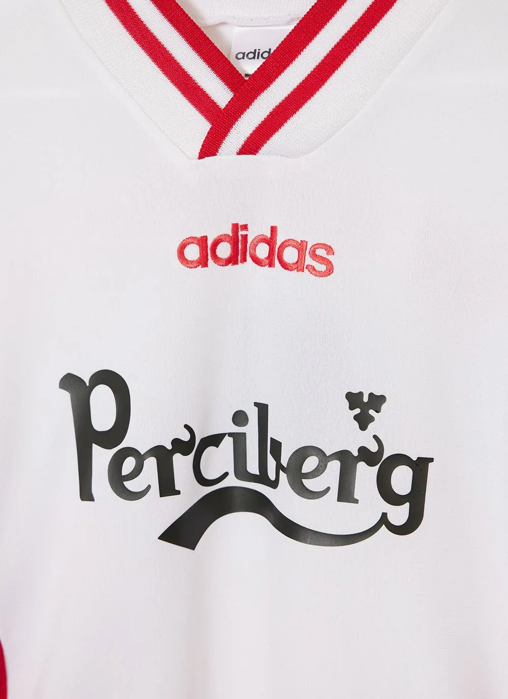 90s Adidas Shirt #39 | Percival x Classic Football Shirts | White with Red