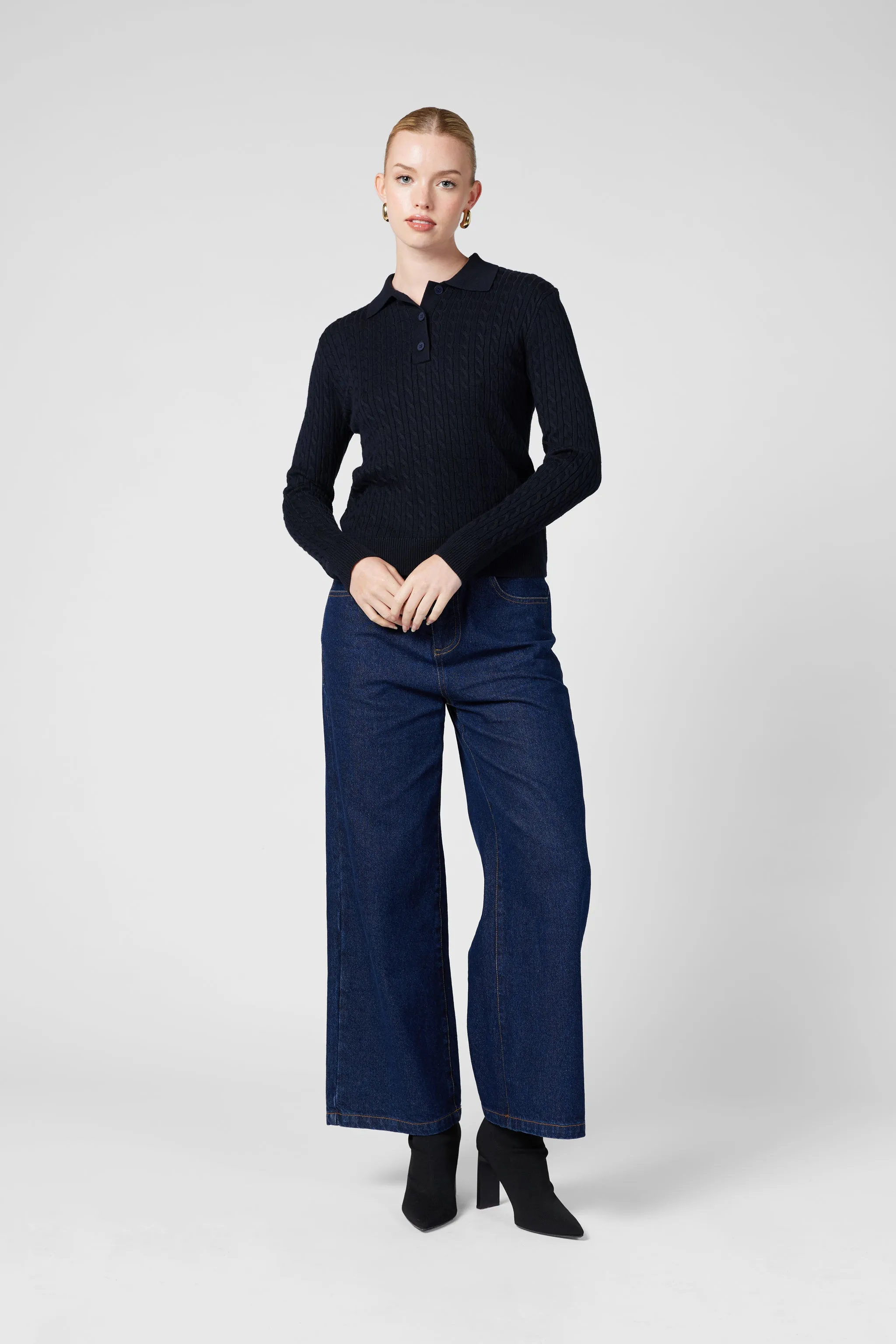 ARLO POLO KNIT TOP