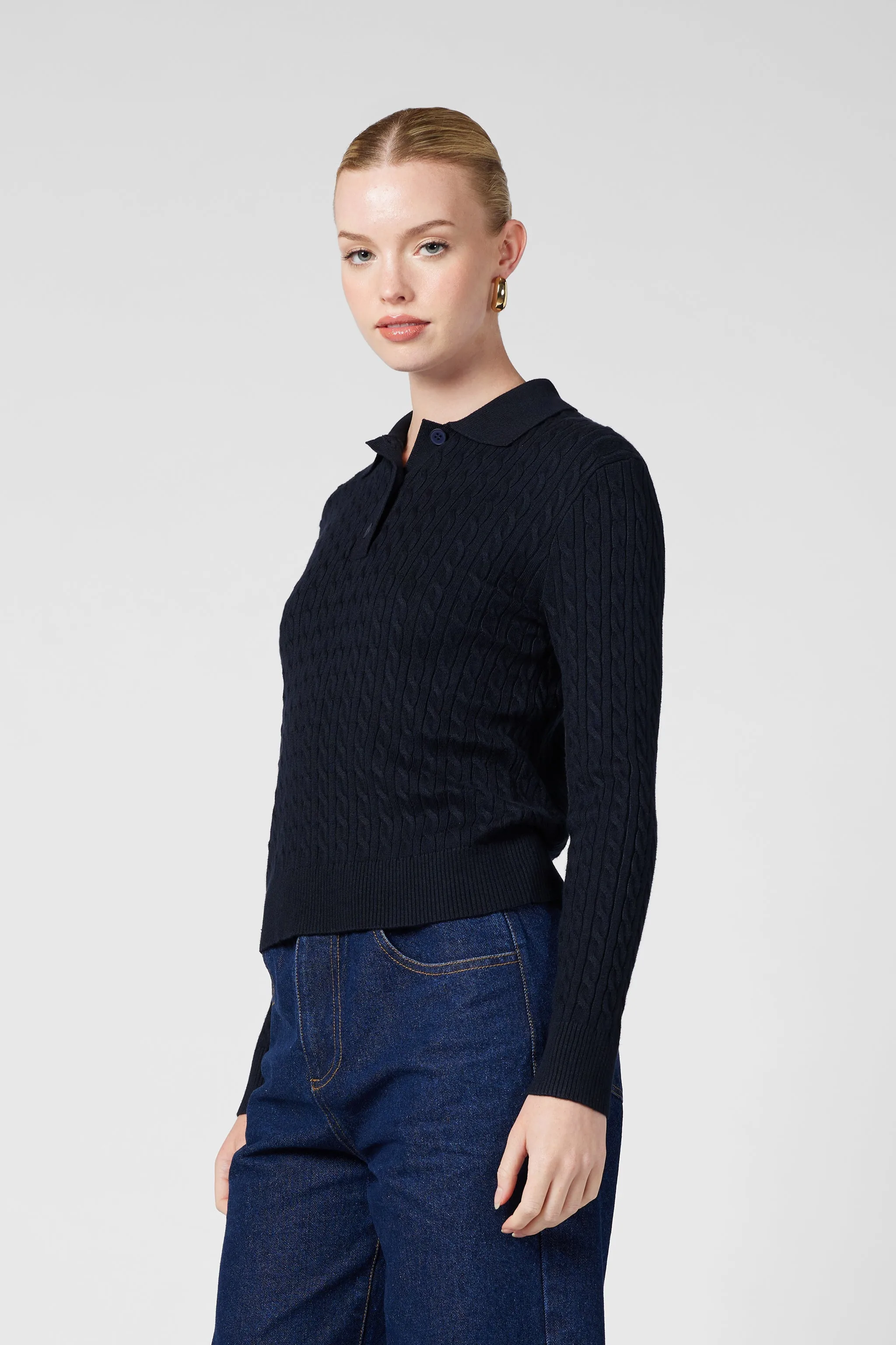 ARLO POLO KNIT TOP