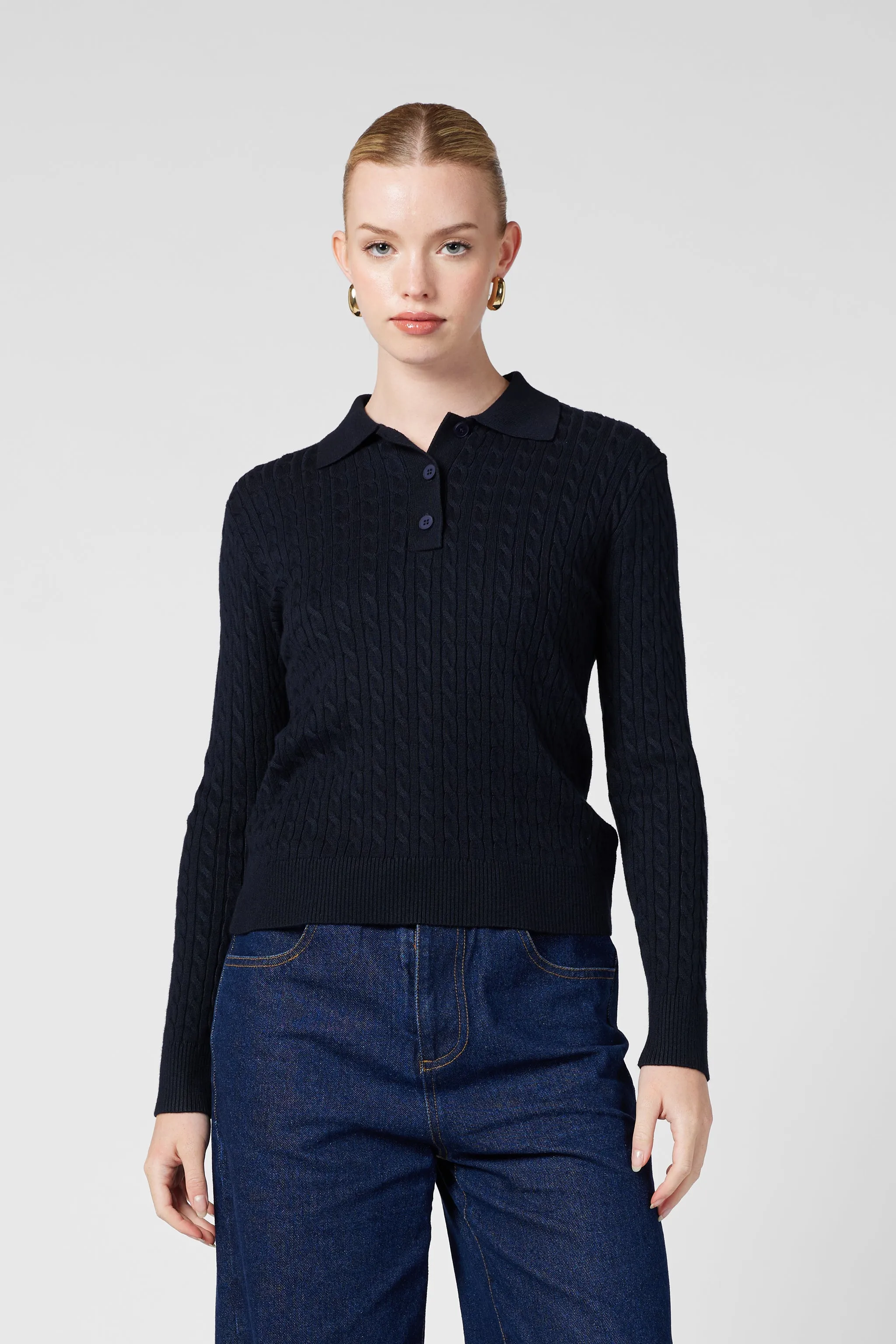 ARLO POLO KNIT TOP