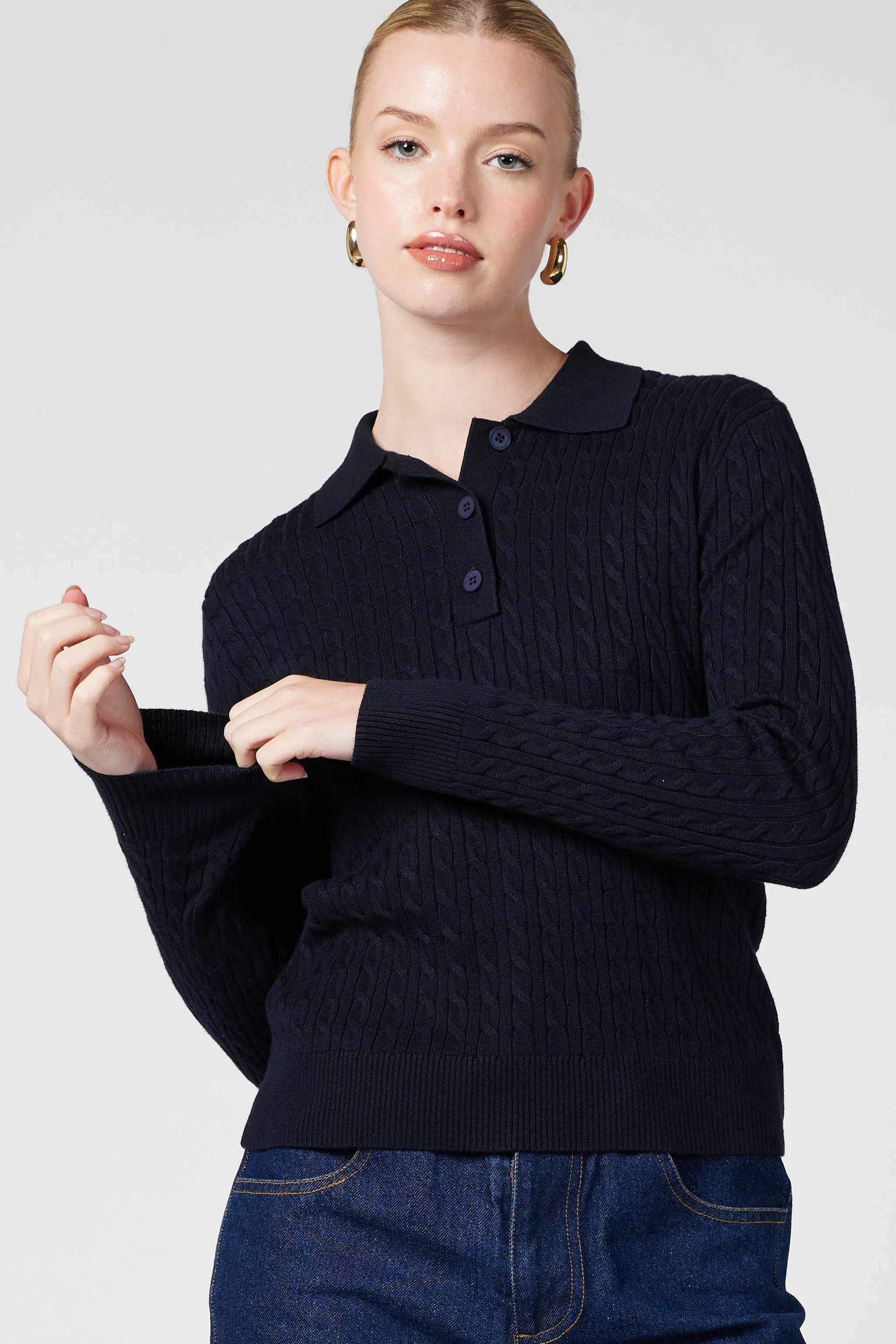 ARLO POLO KNIT TOP