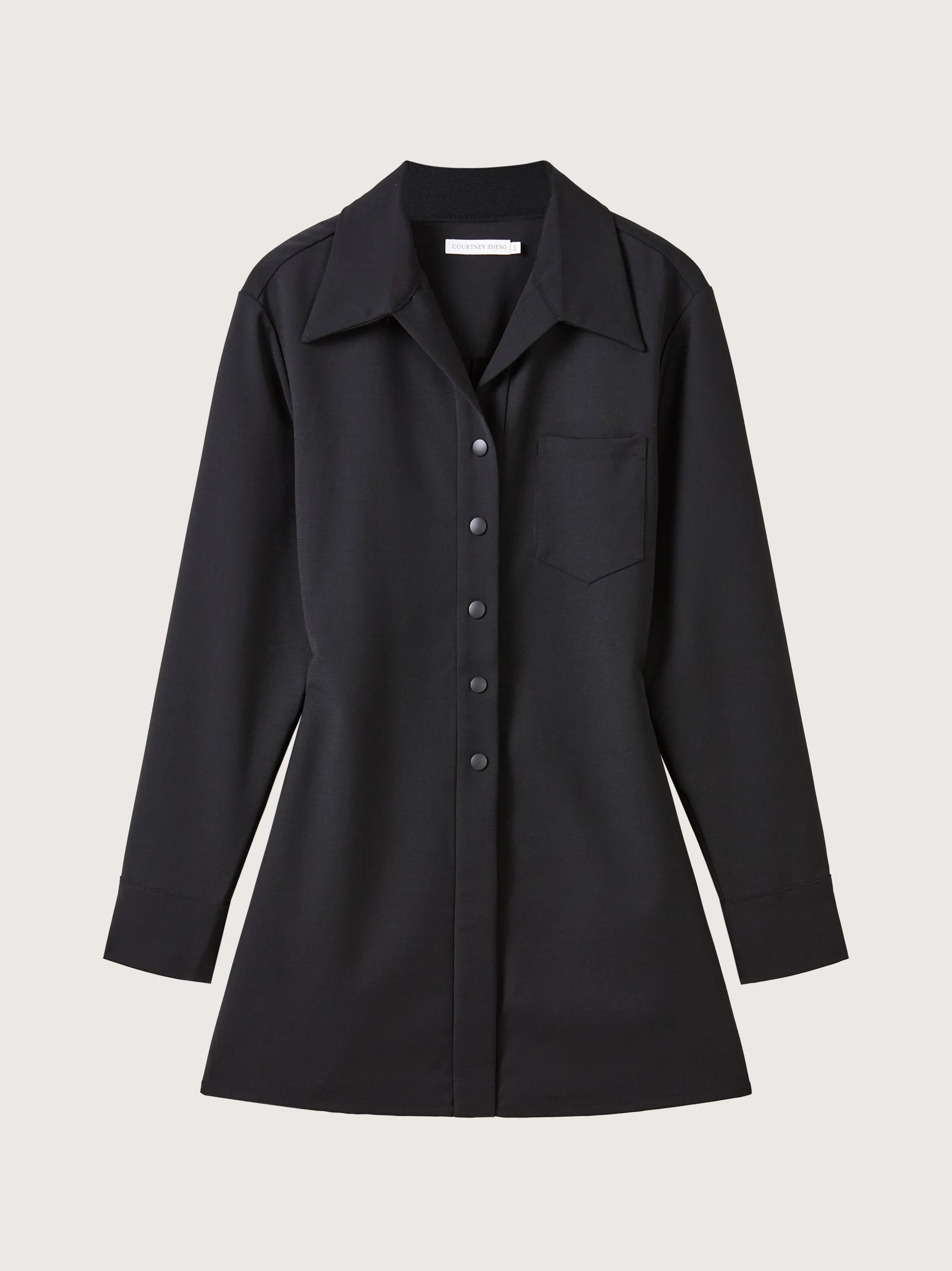 Beatrix Stretch Wool Longline Shirt