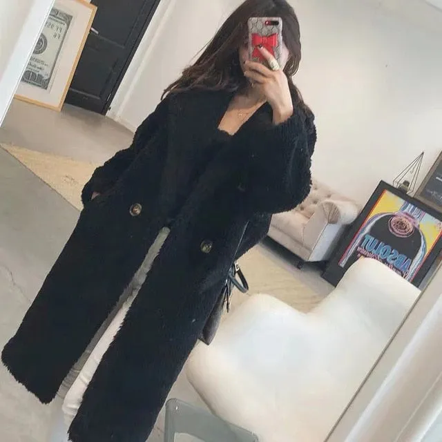 Bella Chic Women Faux Fur Coat, Great Colors! Seriously Cool, Warm Long Coat Thick Teddy Bear Coat