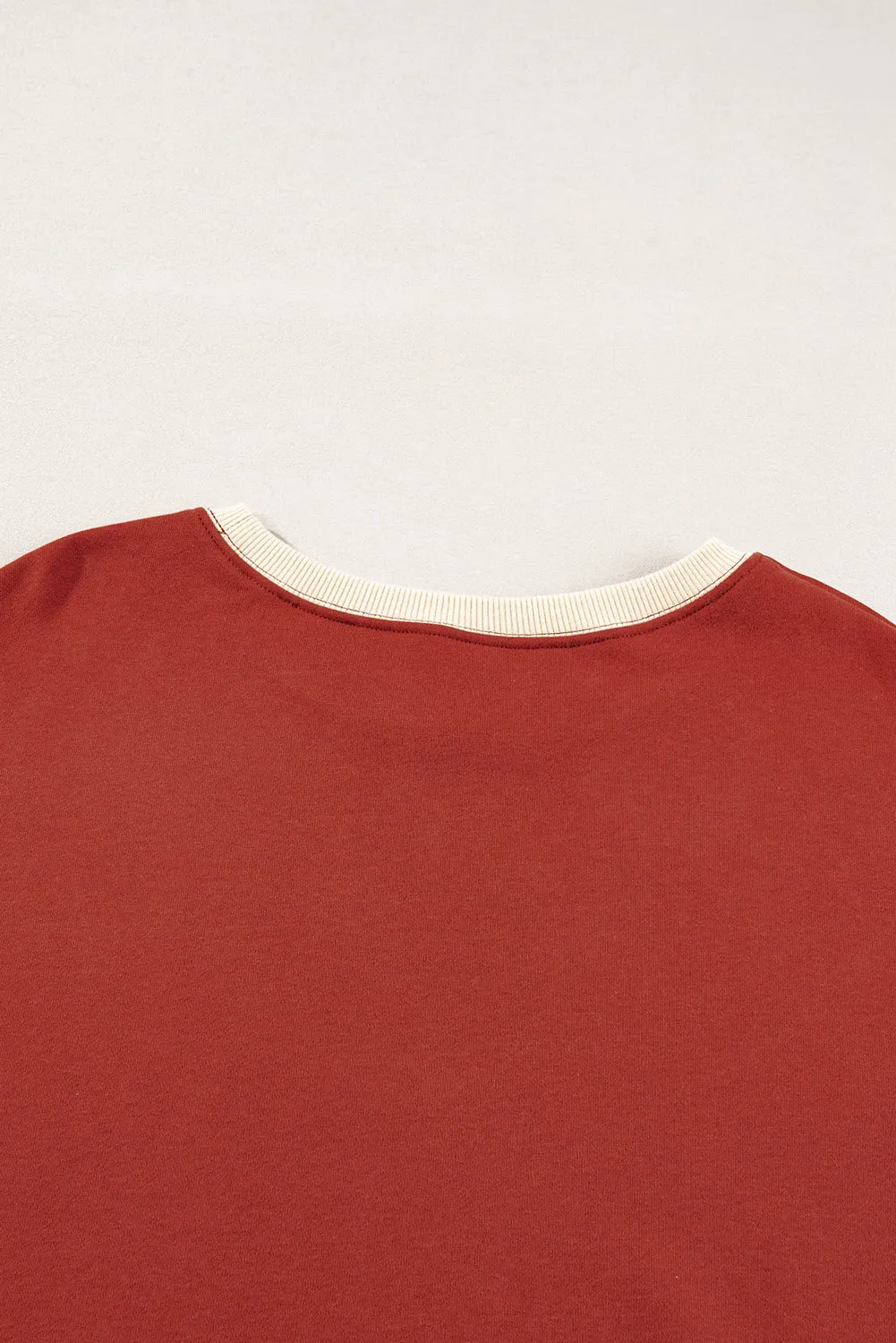Block Patch Drop Shoulder Oversized Sweatshirt