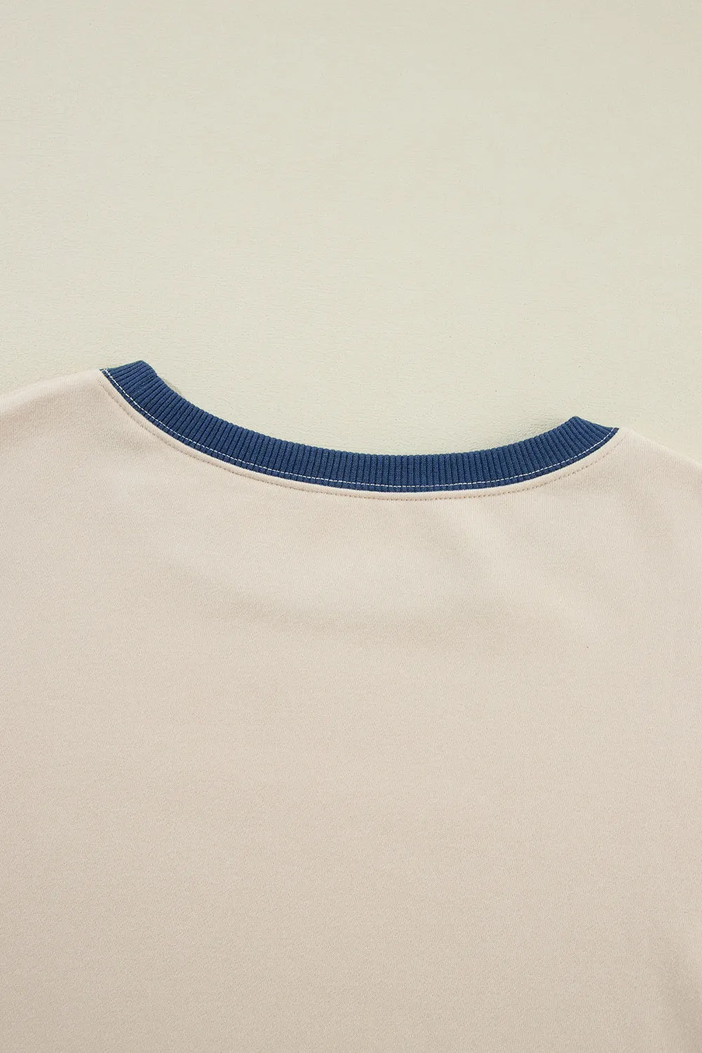 Block Patch Drop Shoulder Oversized Sweatshirt