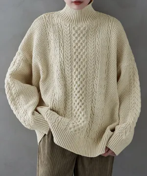 Cable design sponge knit