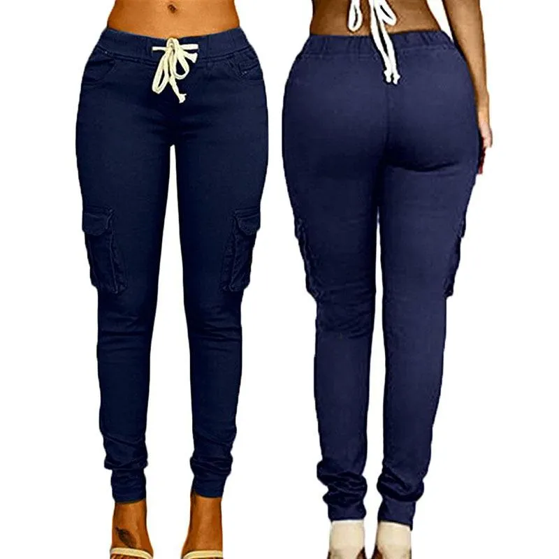 Drawstring Casual Harem Slim 9/10 Feet Pants