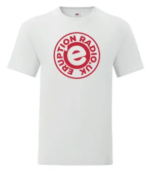 Eruption Original Logo Tee - WHITE with red and white logo