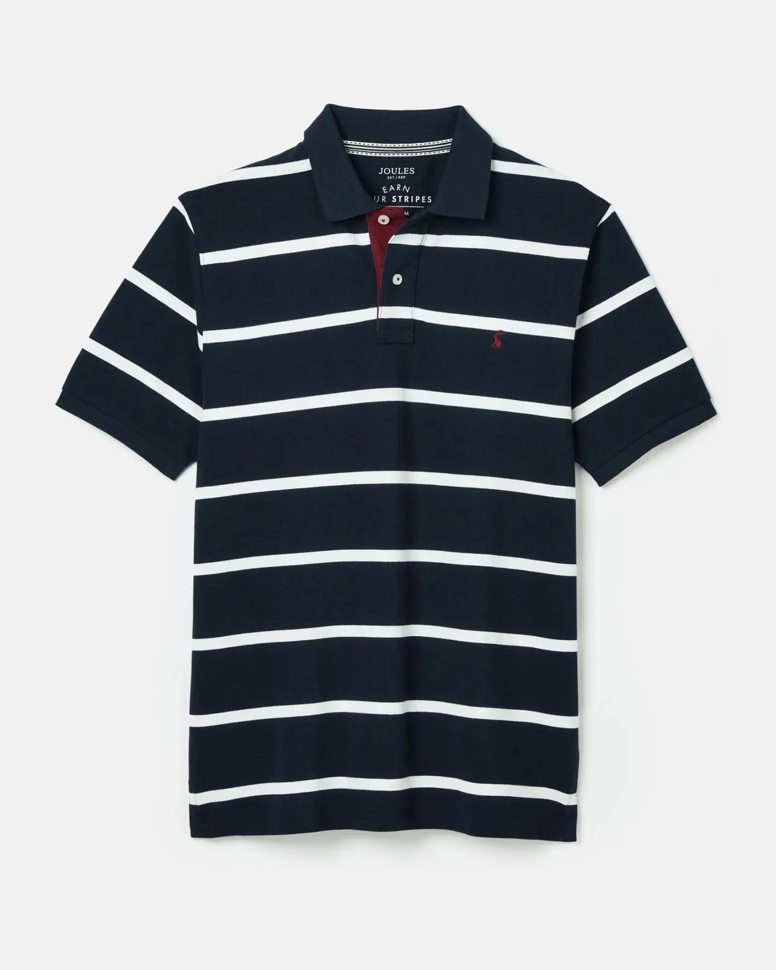 Filbert Navy & White Striped Polo Shirt