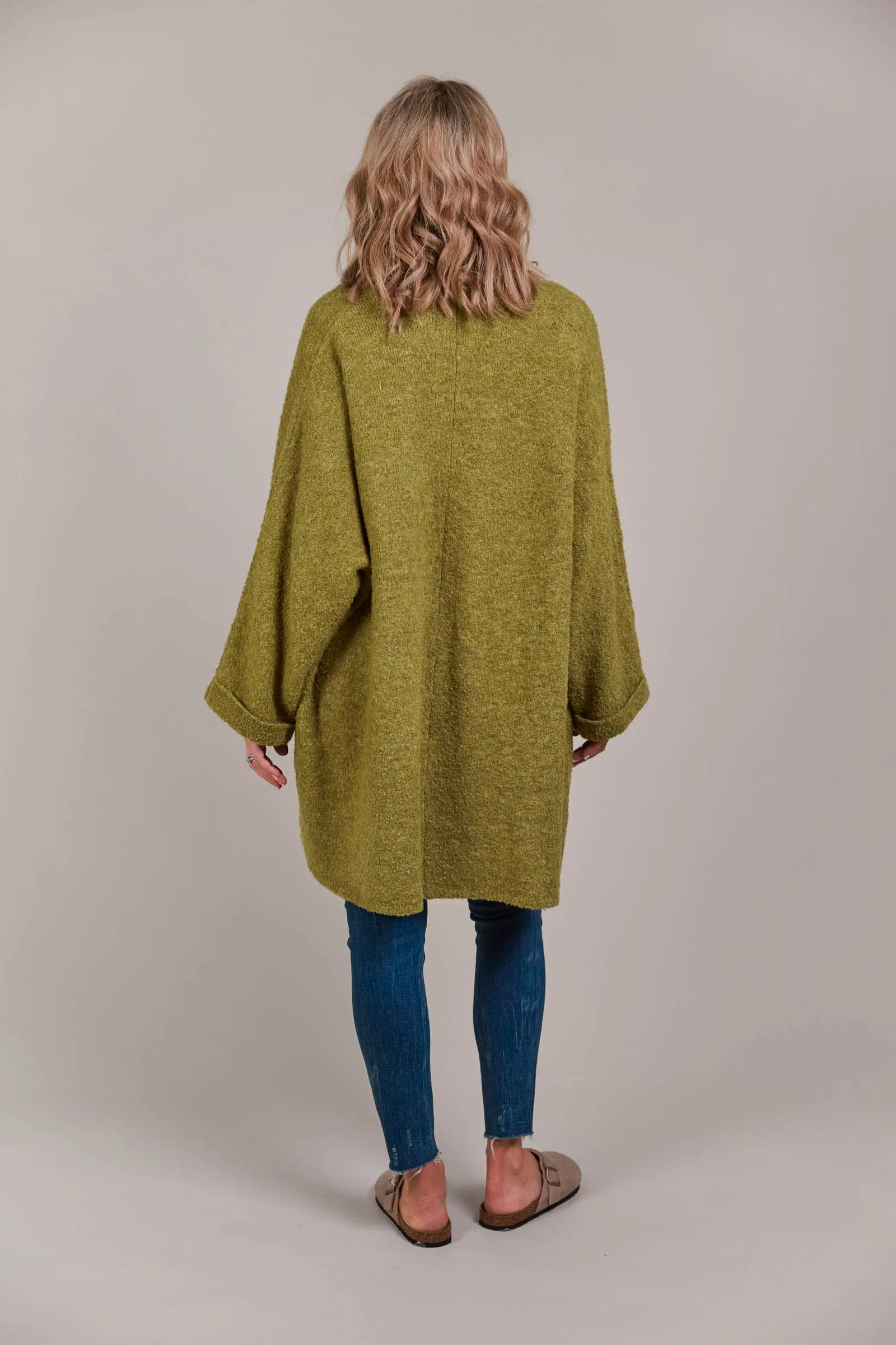 Folie Relaxed Cardigan - Chartreuse