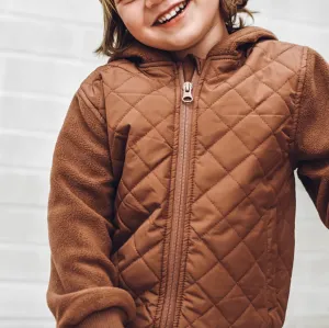 George Hats - Quilted Fleece Bomber Jacket in Copper
