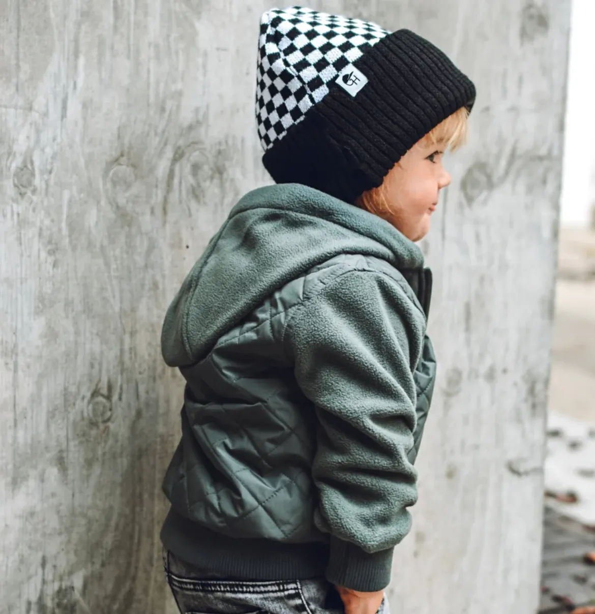 George Hats - Quilted Fleece Bomber Jacket in Smokey Sage