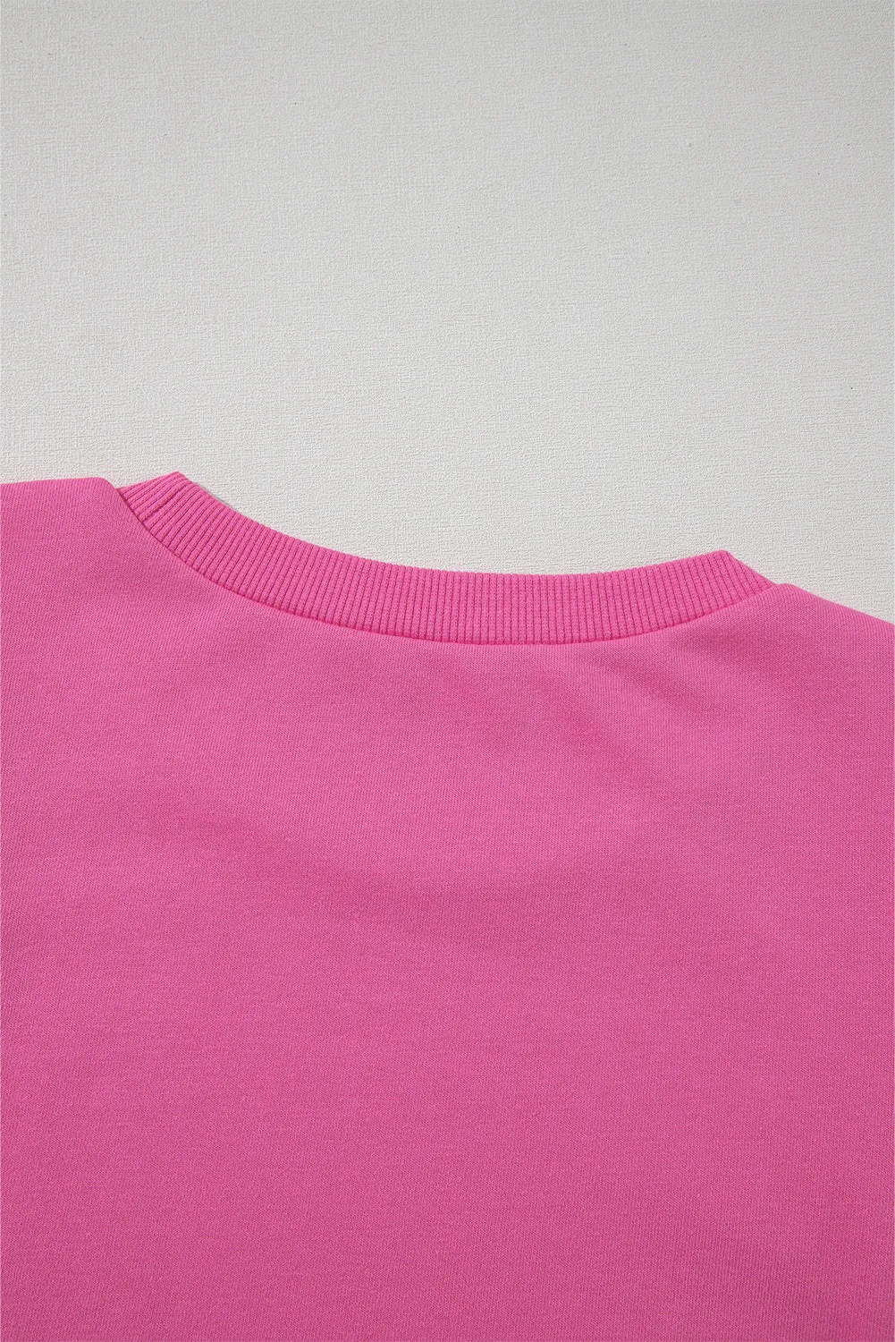 Grayish Green Textured Patchwork Round Neck Sweatshirt