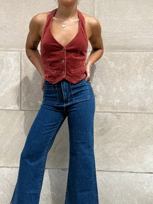 Halter Vest: Brick Cord