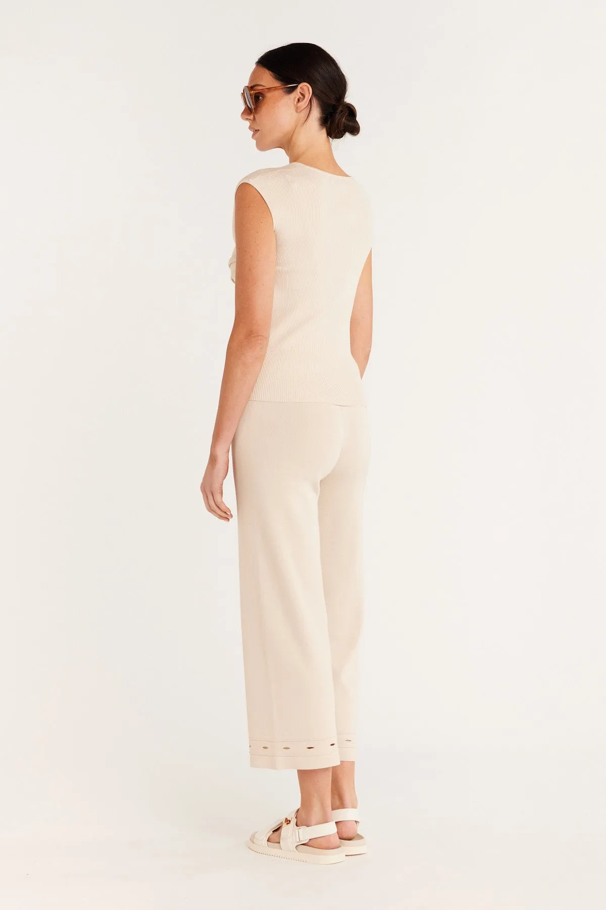 Knit Twist Top | Ecru
