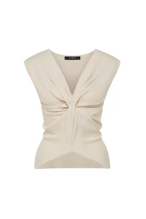 Knit Twist Top | Ecru