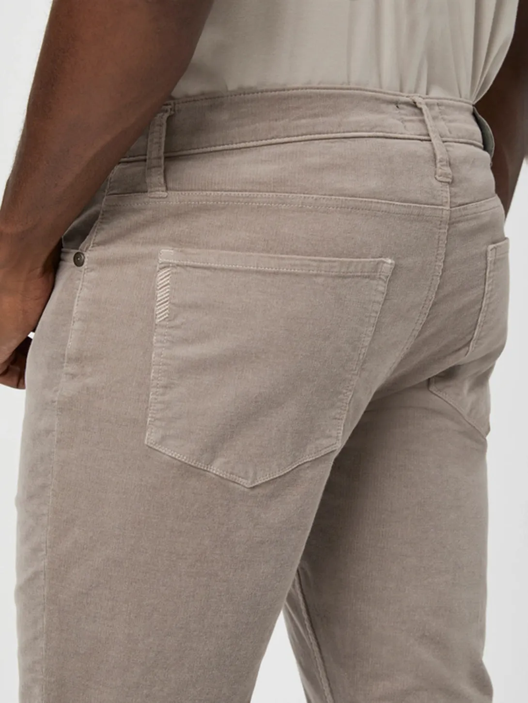Lennox Corduroy Pant - Silver Pearl