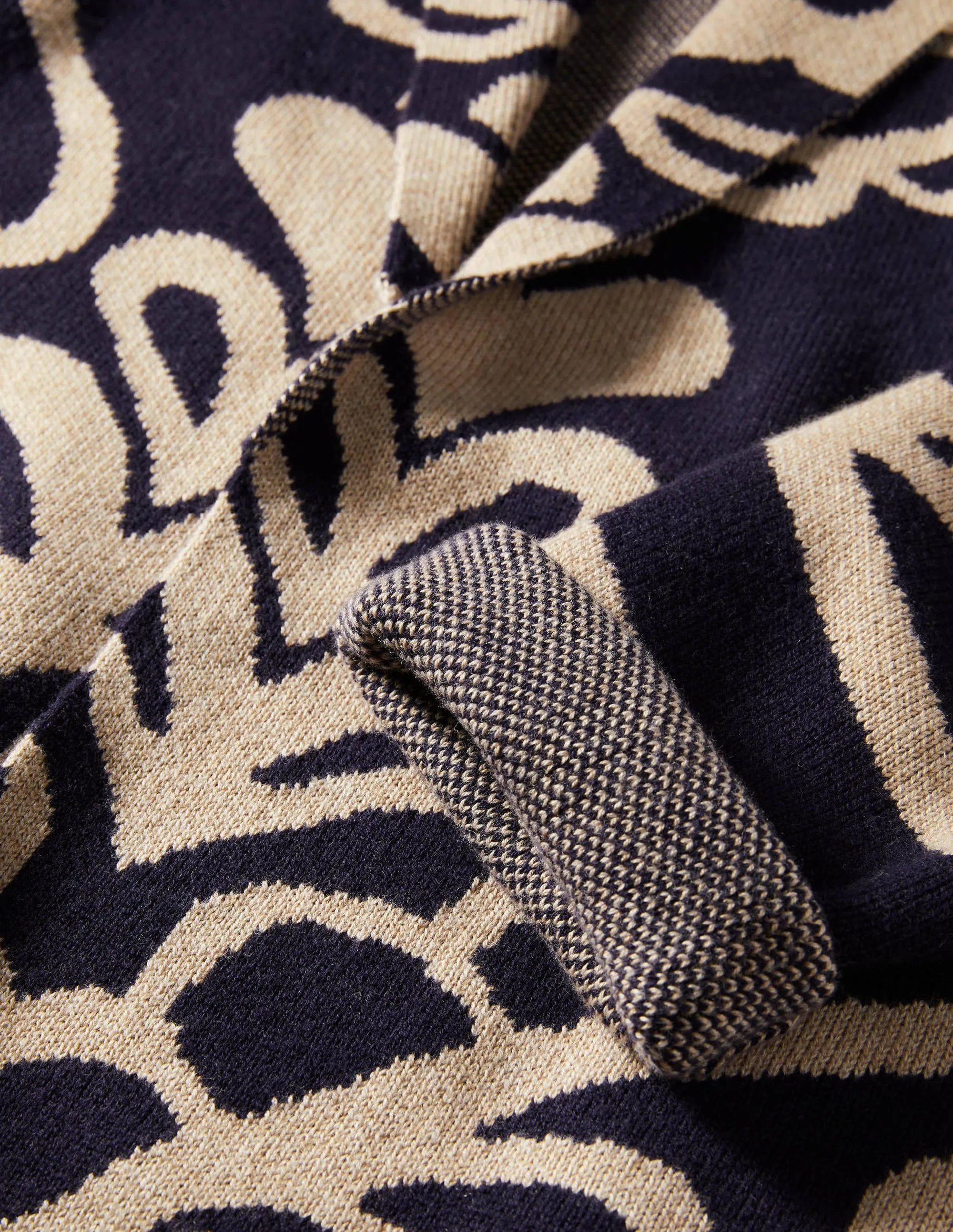 Longline Knitted Coatigan-Navy, Chinchilla Melange
