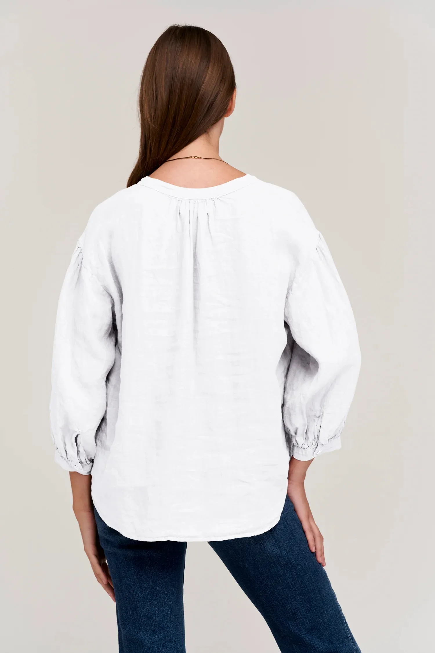 Matea Woven Linen 3/4 Sleeve