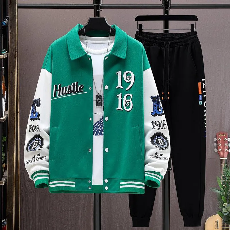 Men's Baseball Jacket and Pants Set – Stylish Teen Outfit