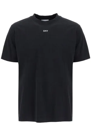 OFF-WHITE T-Shirt Girocollo Con Stampa Off