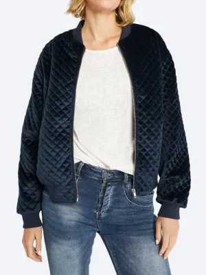 Quilted Velvet Bomber