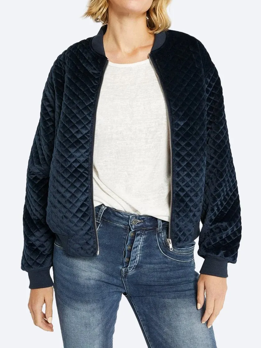 Quilted Velvet Bomber
