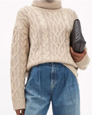 "Gigi" Cable-Knit Sweater