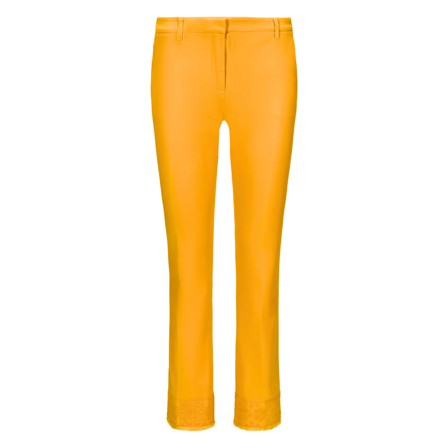 Ross Embroidered Hem Summer Jean - Orange