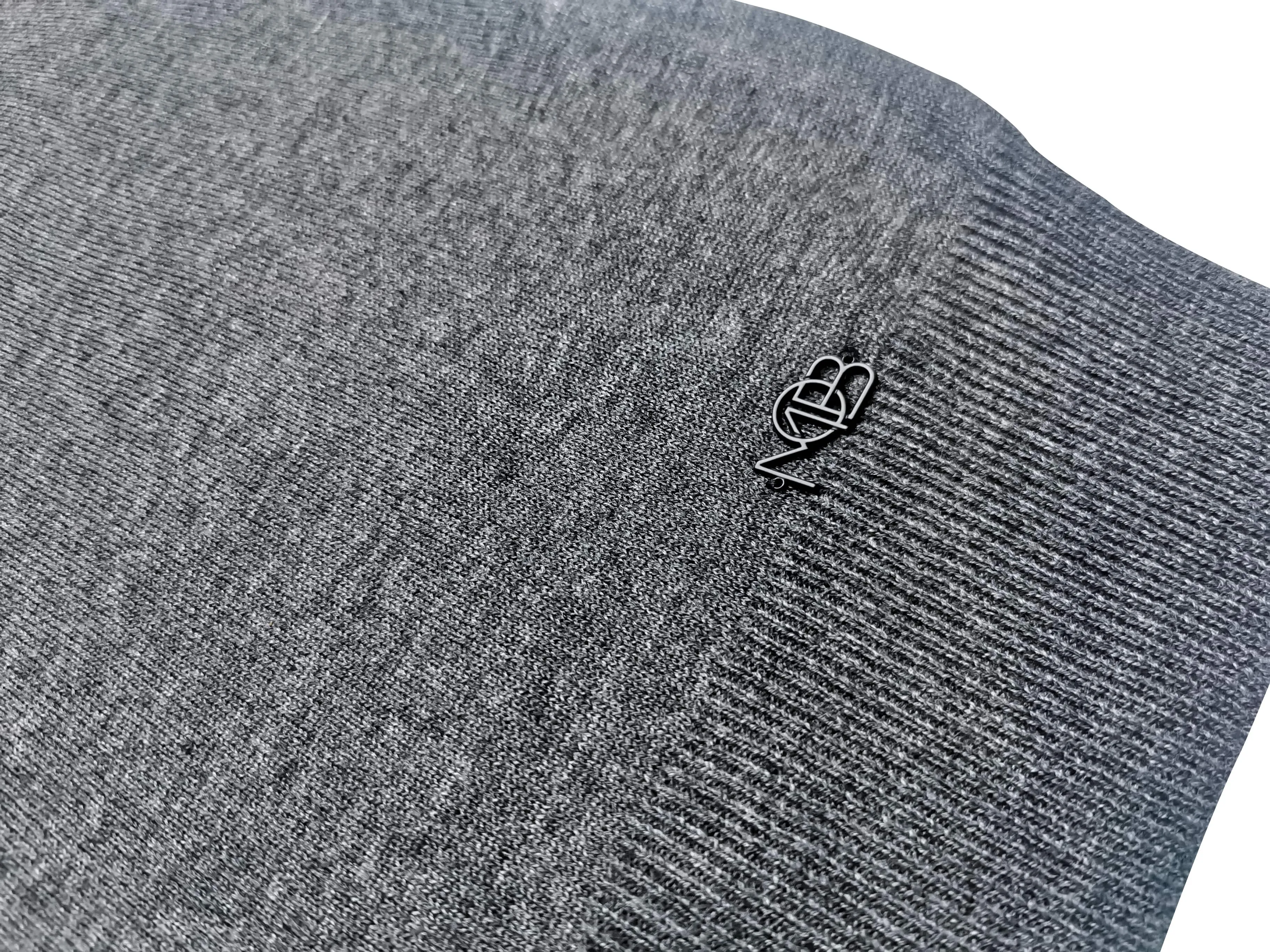 Short Sleeved knitted polo short Grey