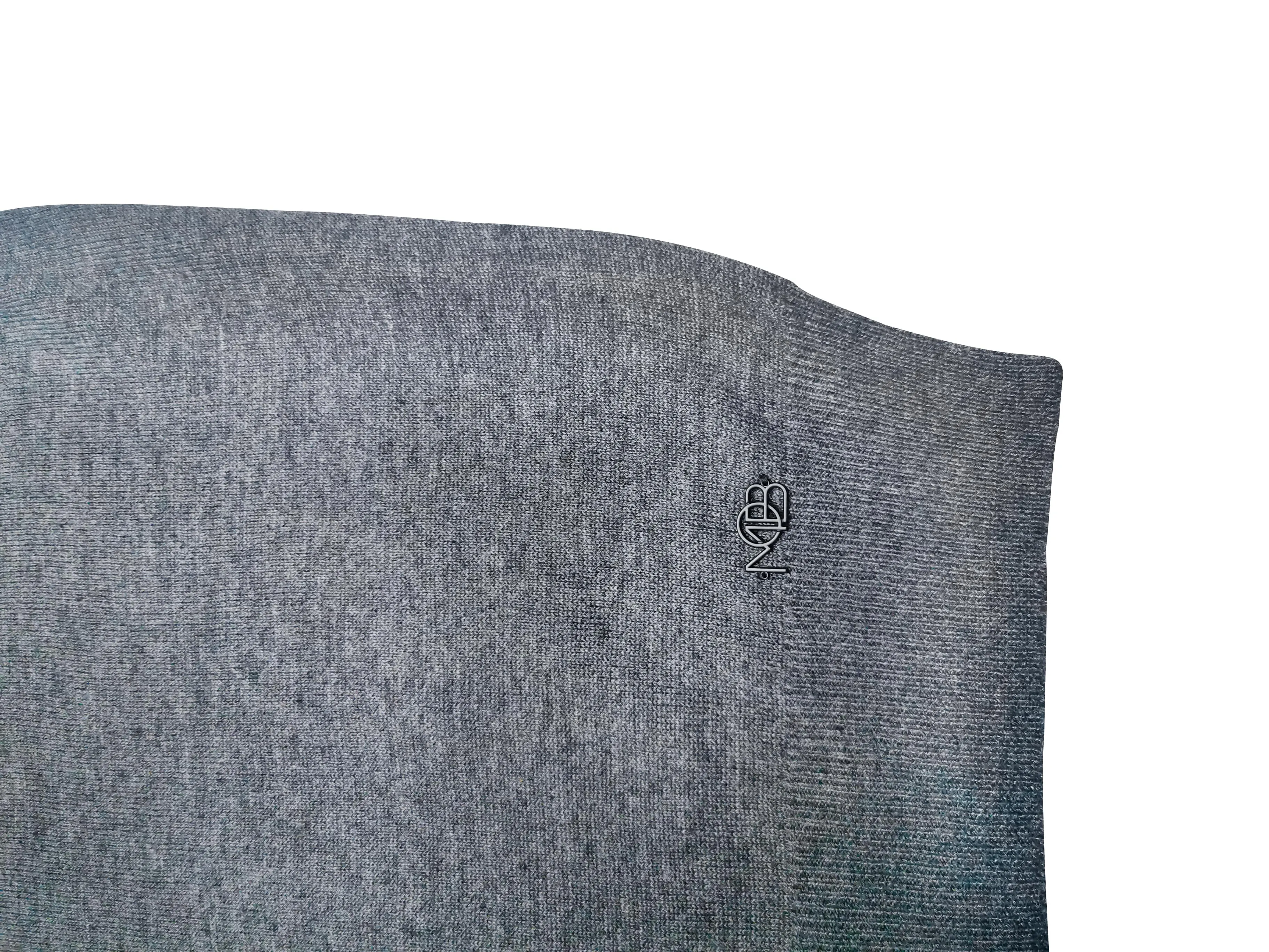 Short Sleeved knitted polo short Grey