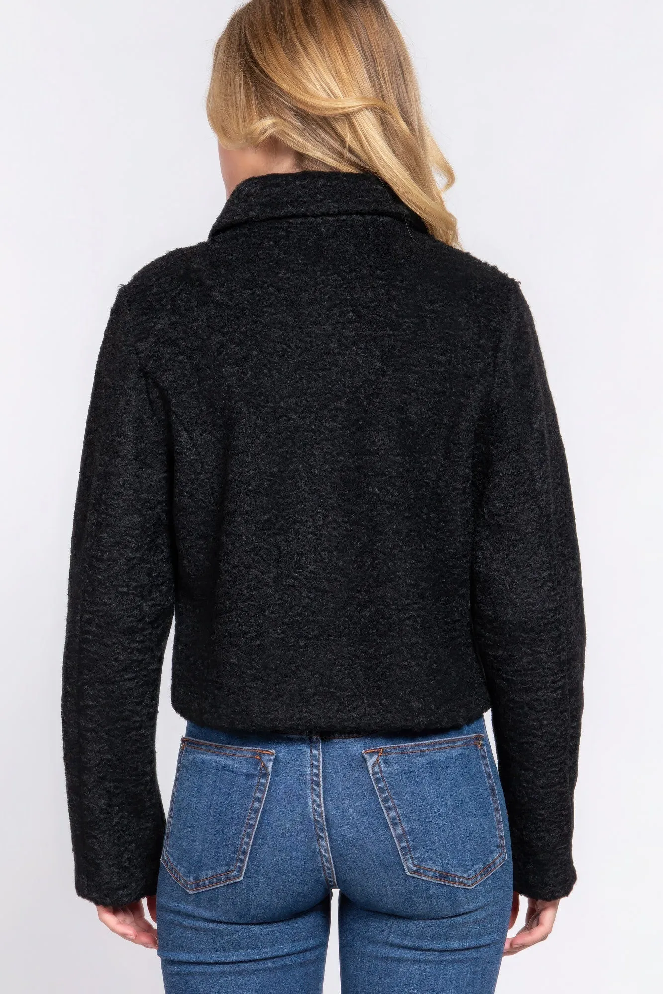 Teddy Fleece Button Jacket